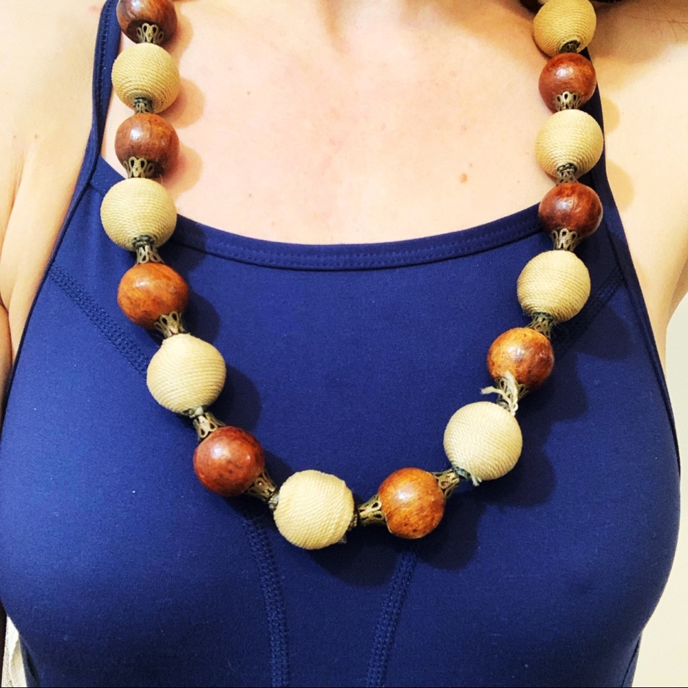 Chunky brown and tan necklace!